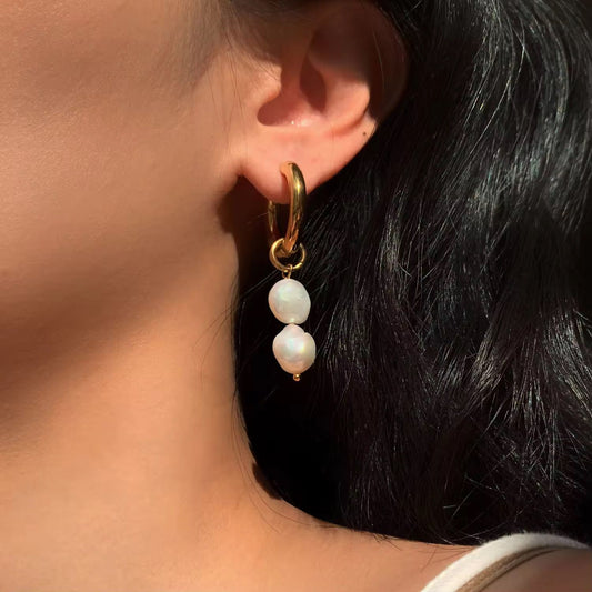 Perle Hoop Earrings