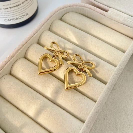 Noeud Heart Earrings